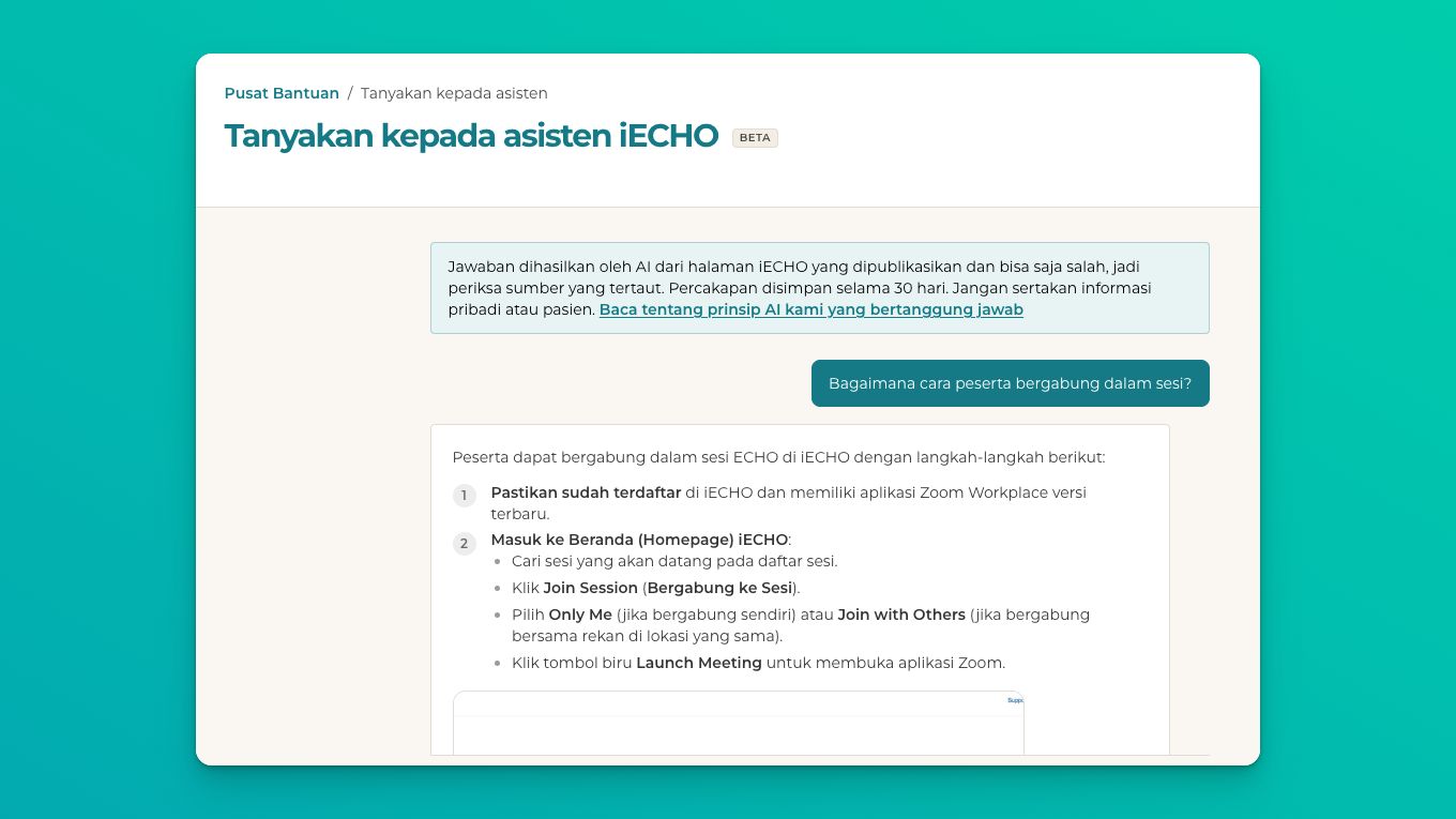 Support agent solves user queries in Bahasa